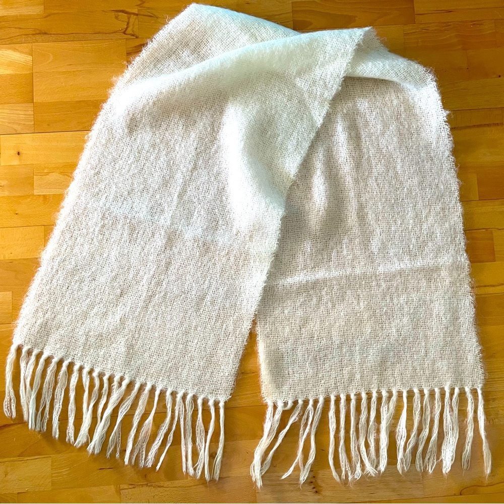 Ivory Mohair Scarf/Wrap